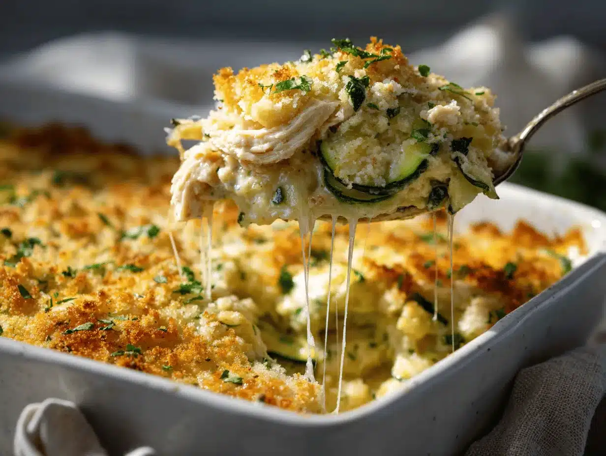 zucchini parmesan chicken casserole preparation steps