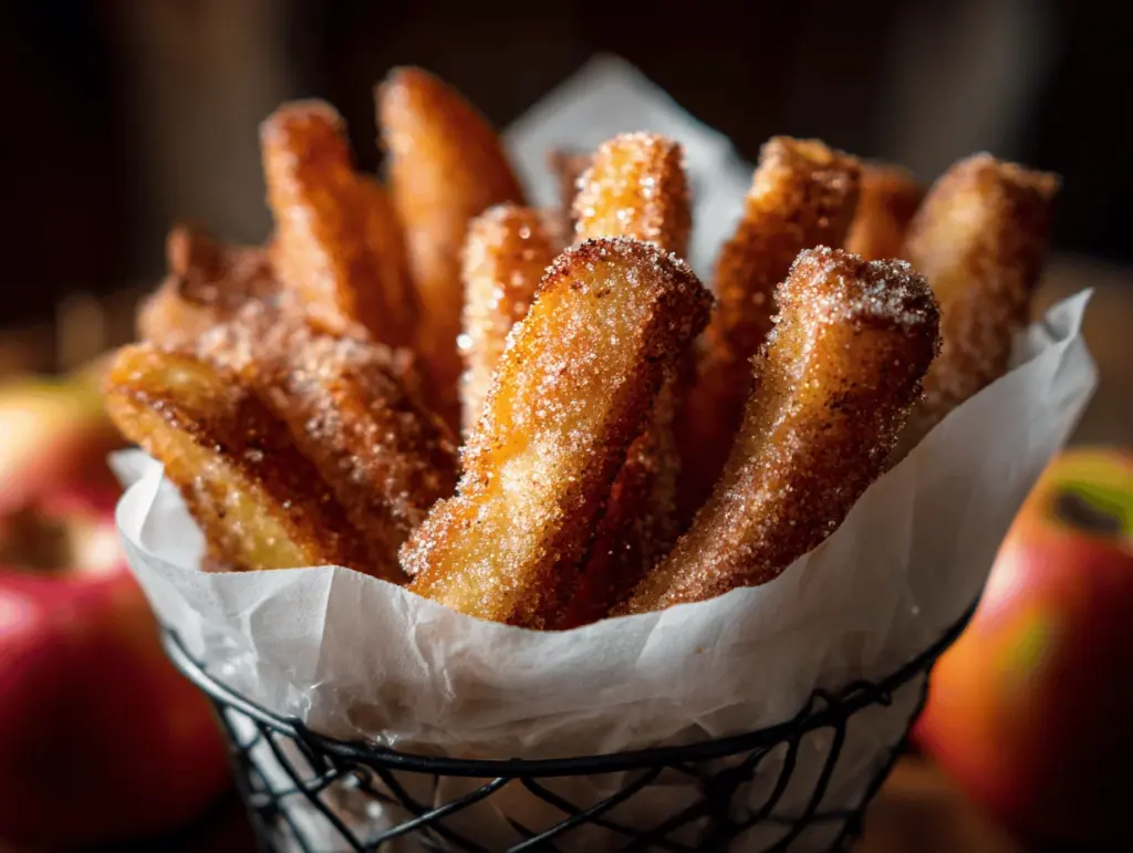 air fryer apple fries - featured image