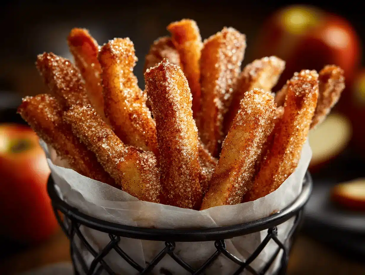 air fryer apple fries preparation steps