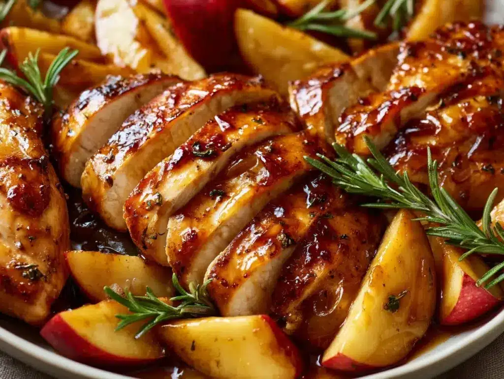 apple cider chicken - featured image
