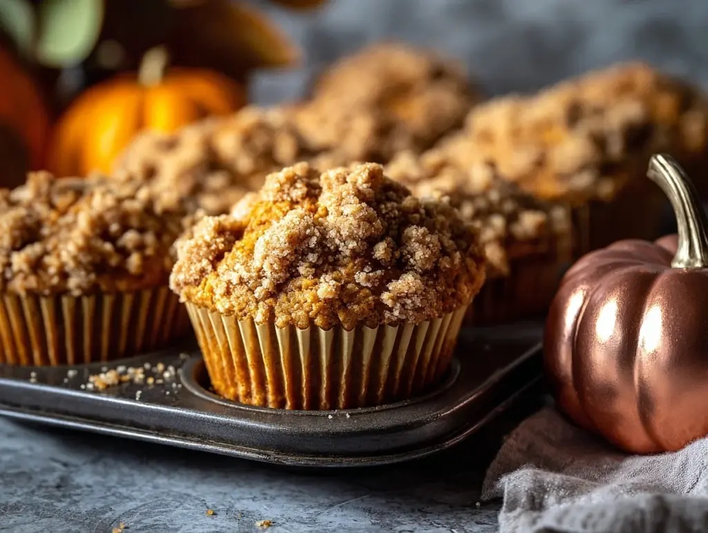 apple pumpkin streusel muffins - featured image