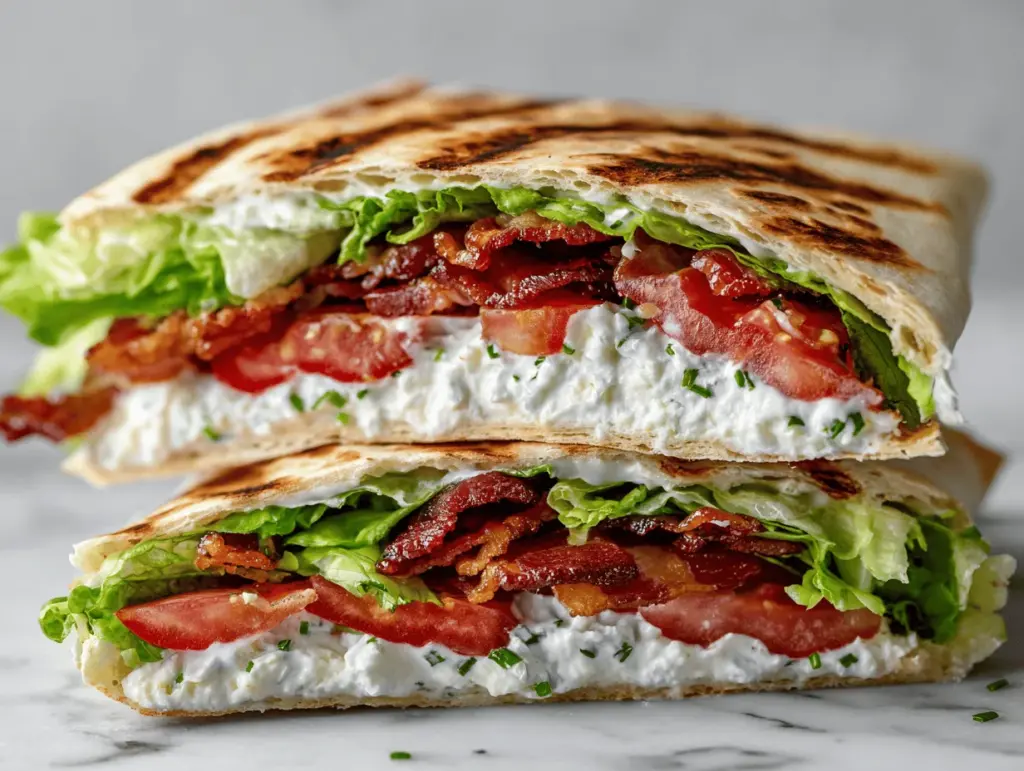 bacon ranch cottage cheese wraps - featured image