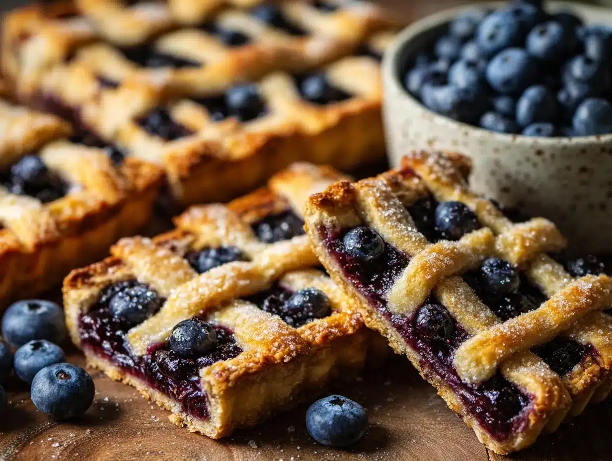 blueberry pie bars preparation steps