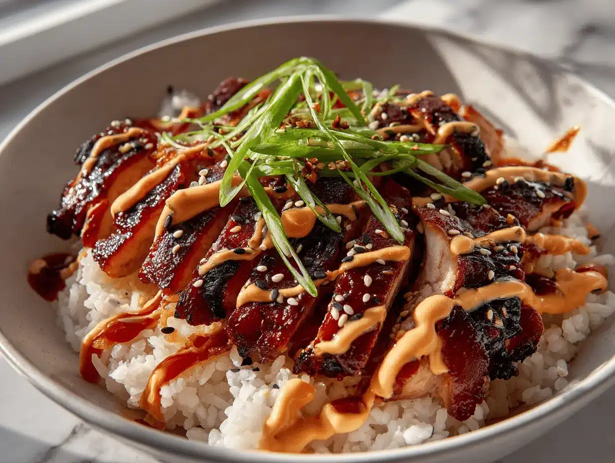 char siu chicken rice bowls preparation steps