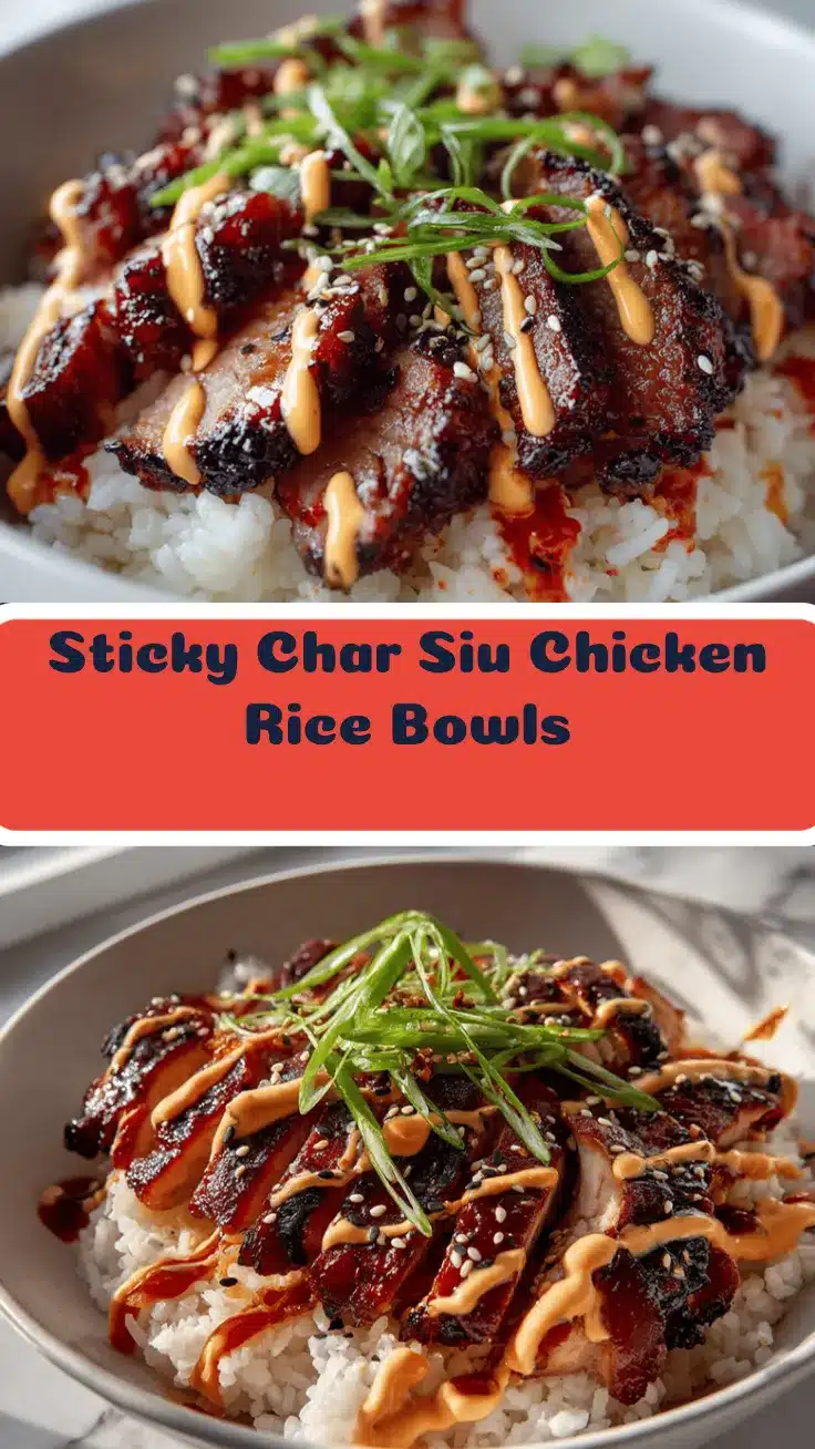 char siu chicken rice bowls recipe