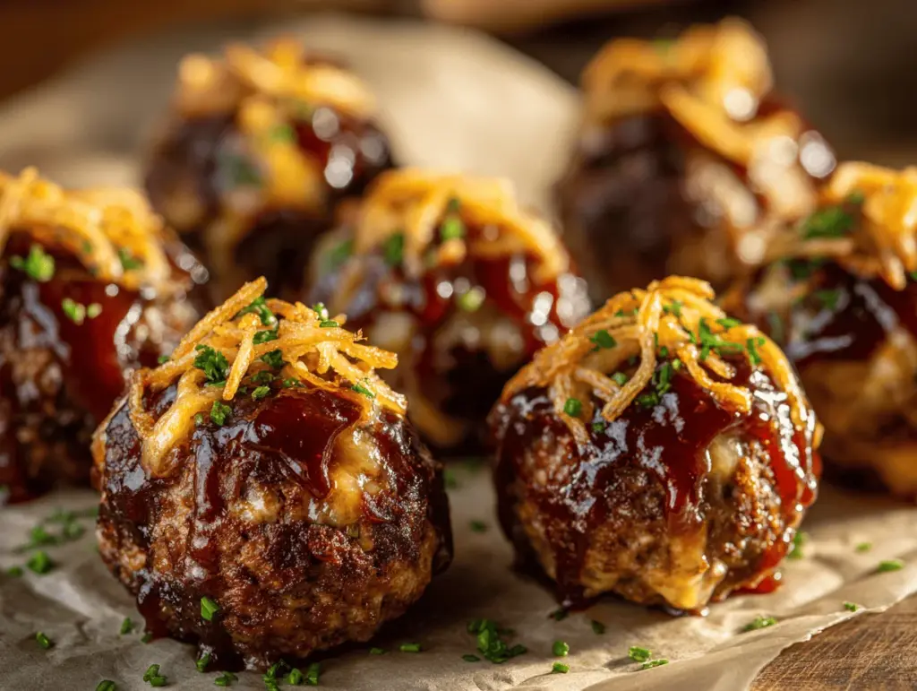 cheesy BBQ meatloaf bites - featured image