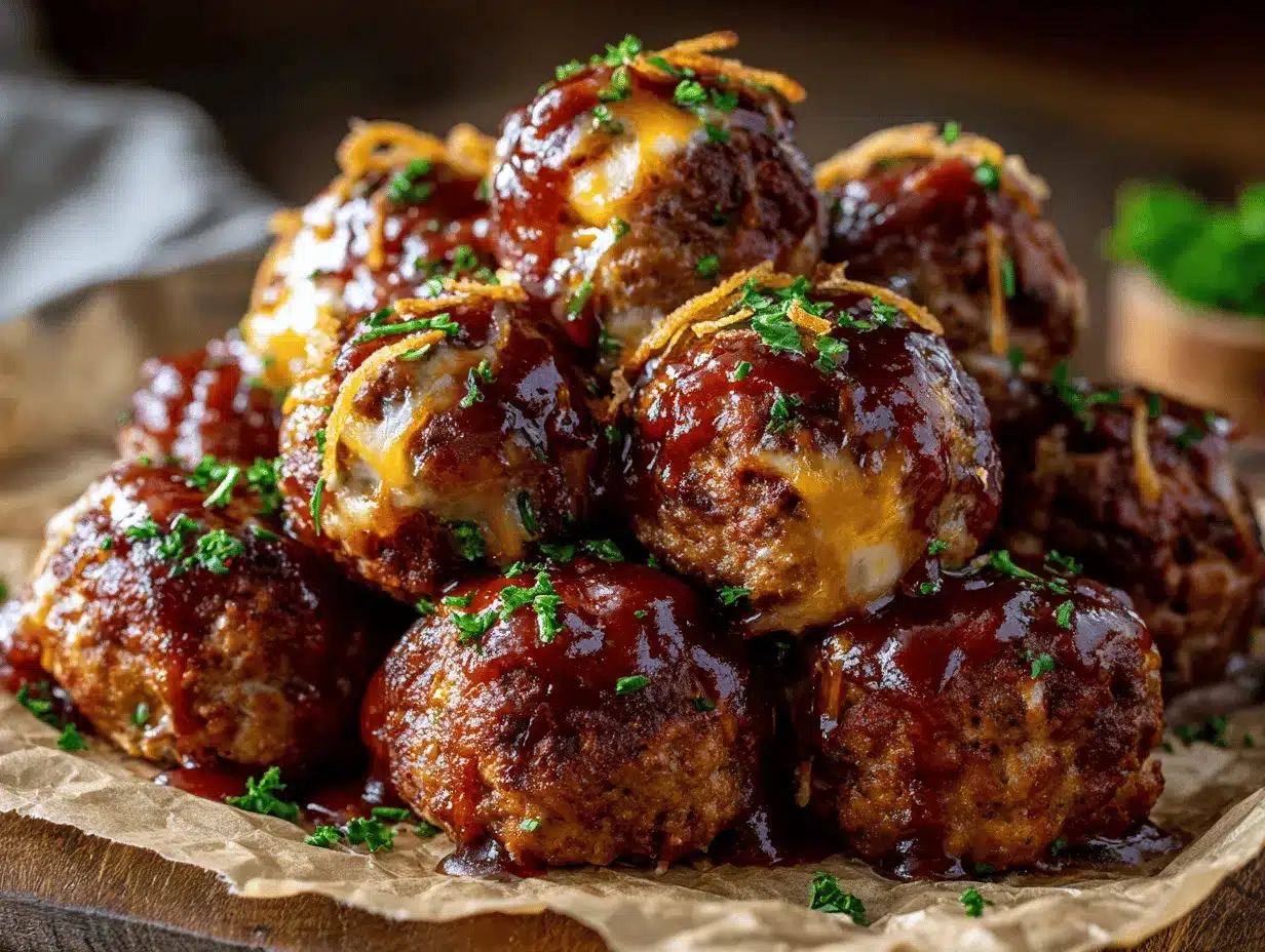 cheesy BBQ meatloaf bites preparation steps