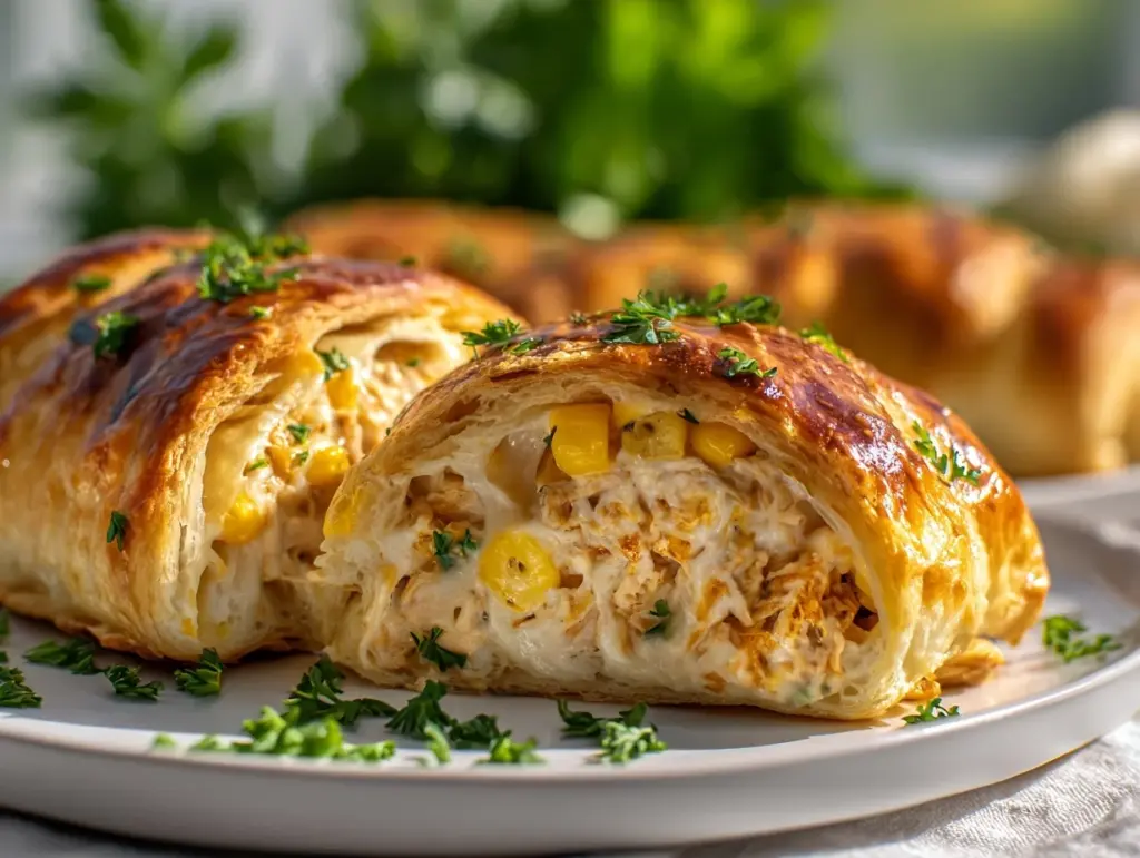 cheesy chicken crescent rolls - featured image
