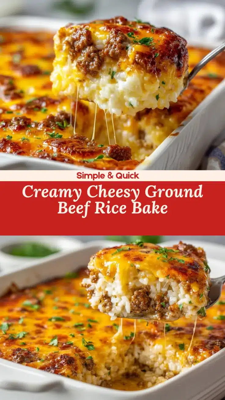 cheesy ground beef rice casserole recipe