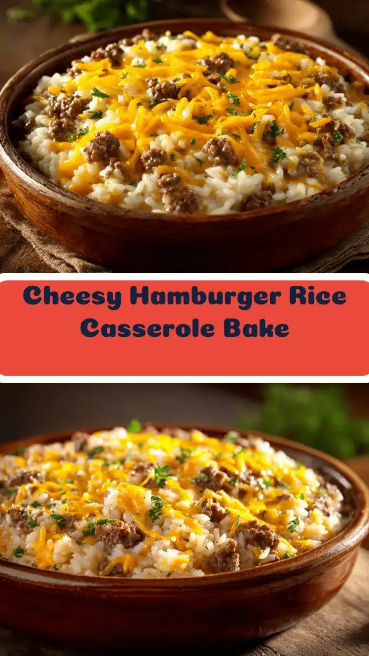 Cheesy Hamburger Rice Casserole recipe