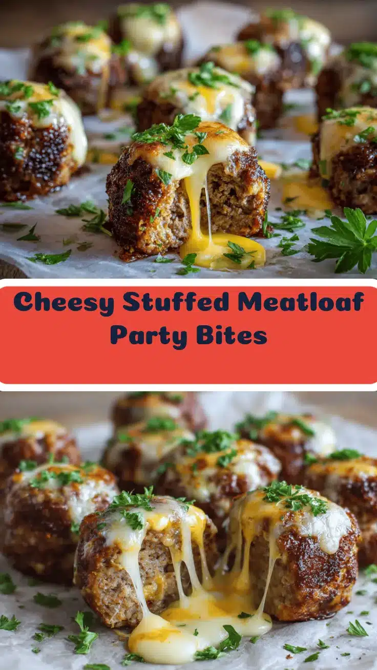 cheesy stuffed meatloaf bites recipe