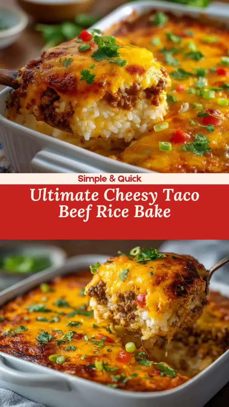 cheesy taco ground beef and rice casserole recipe