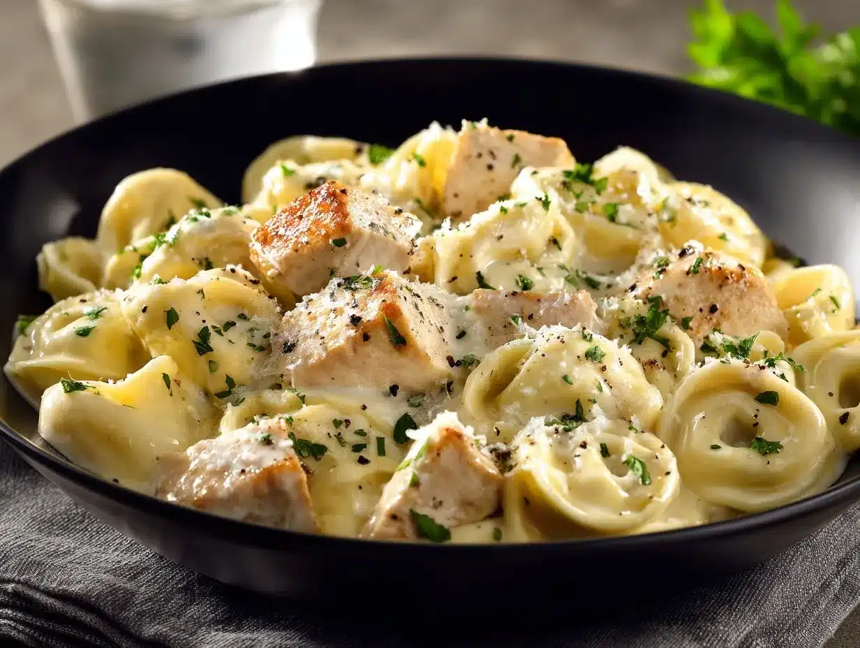 Chicken Alfredo Tortellini Crockpot preparation steps