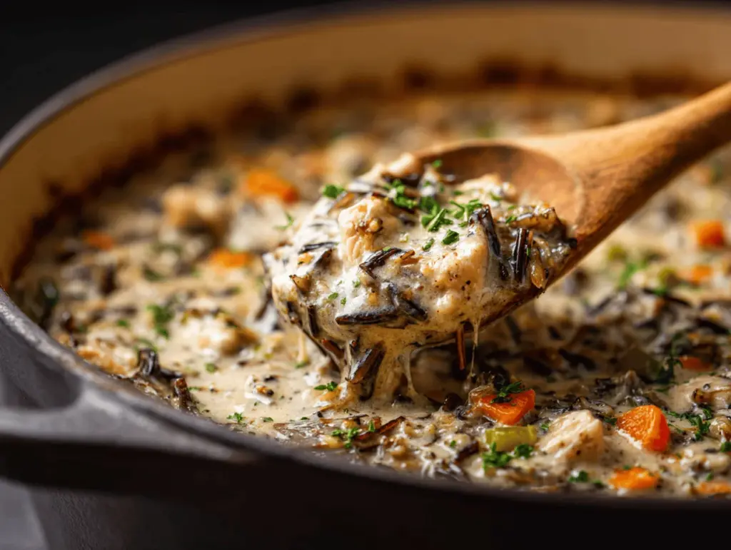 chicken wild rice casserole dairy free - featured image