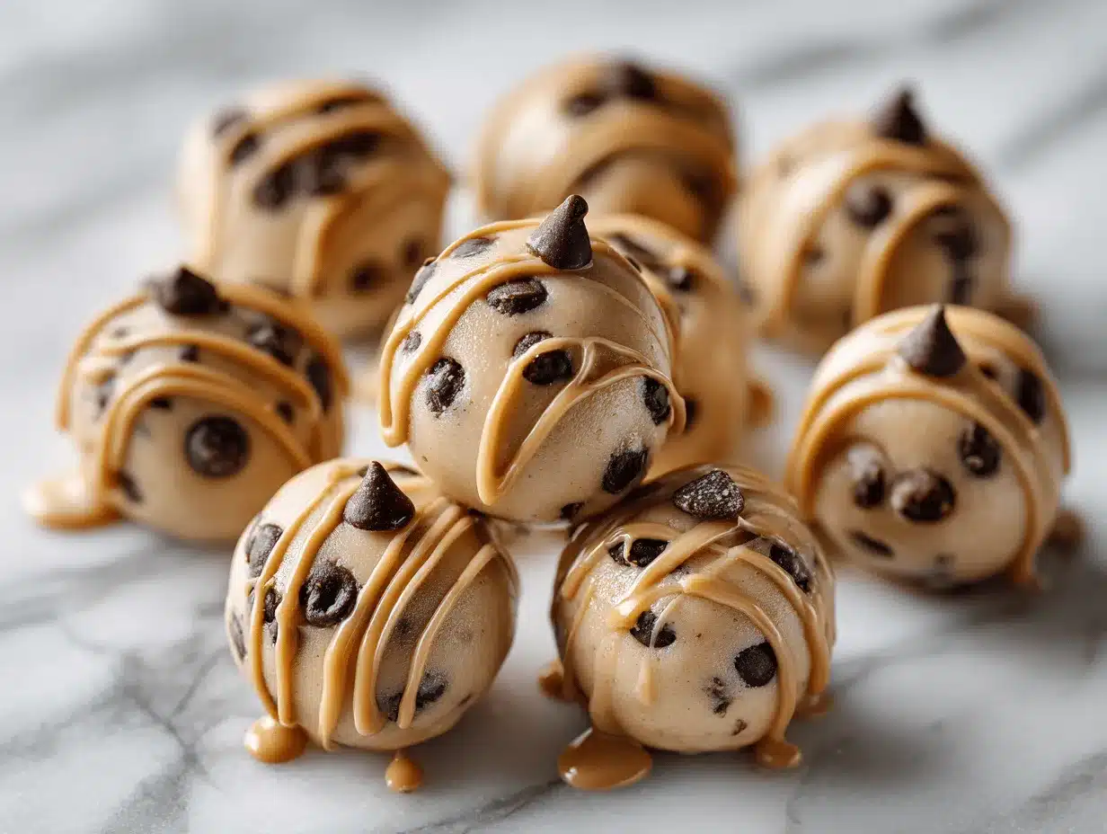 chocolate chip cookie dough Greek yogurt bites preparation steps