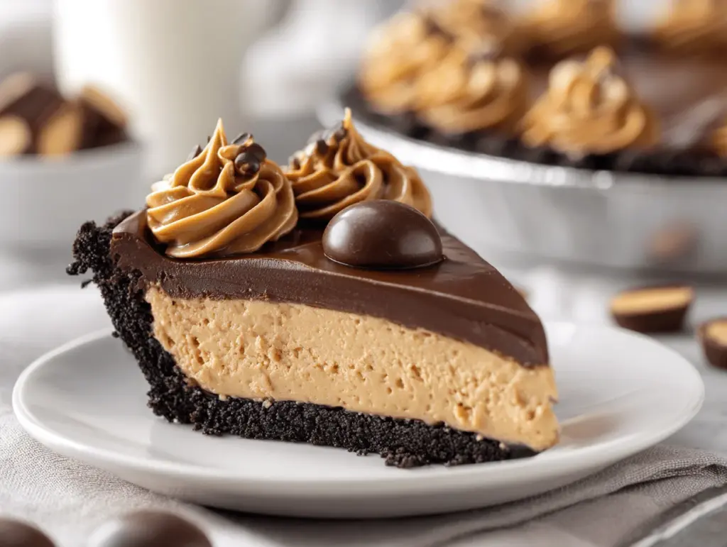 chocolate peanut butter pie - featured image