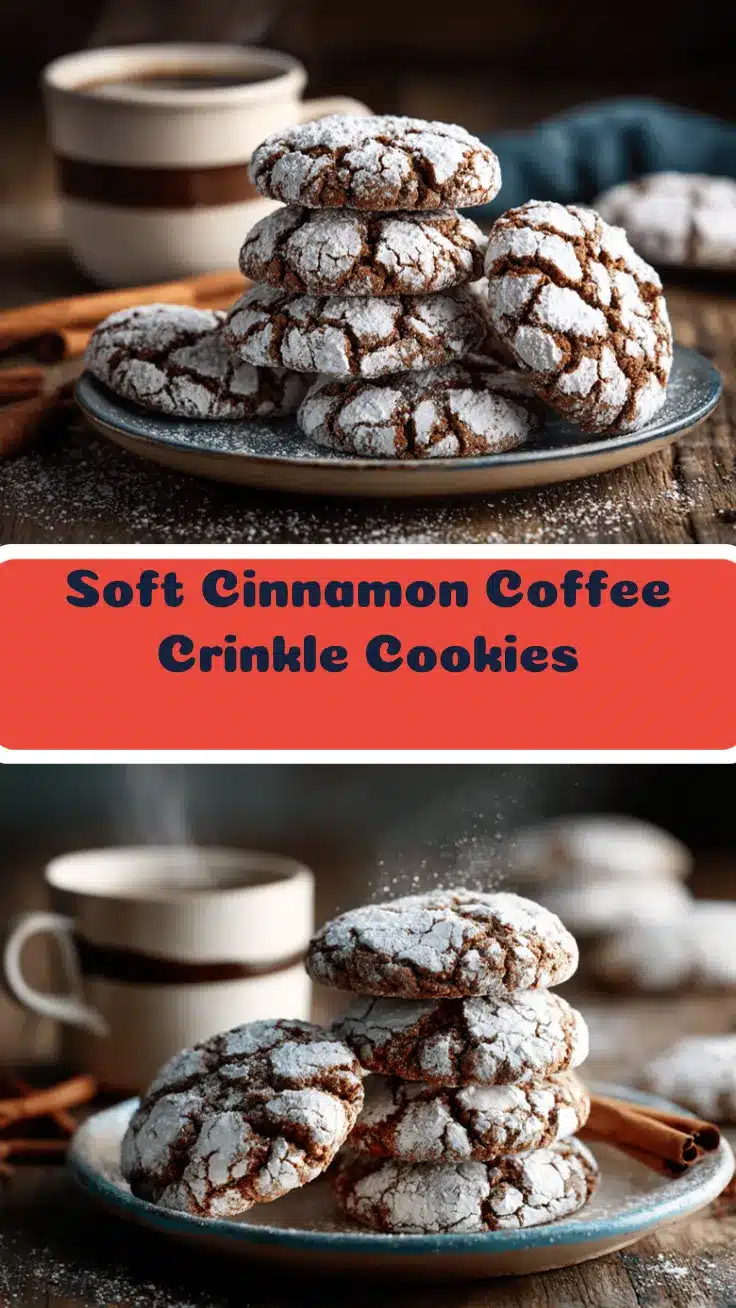 cinnamon coffee crinkle cookies recipe