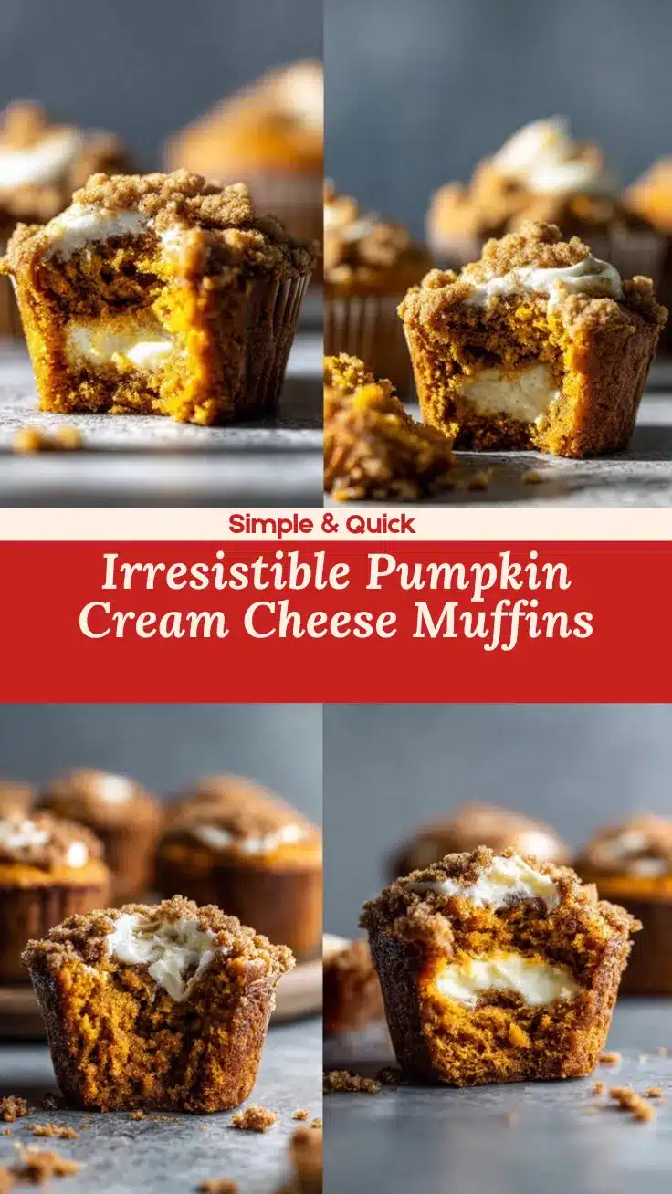 cinnamon streusel pumpkin cream cheese muffins recipe