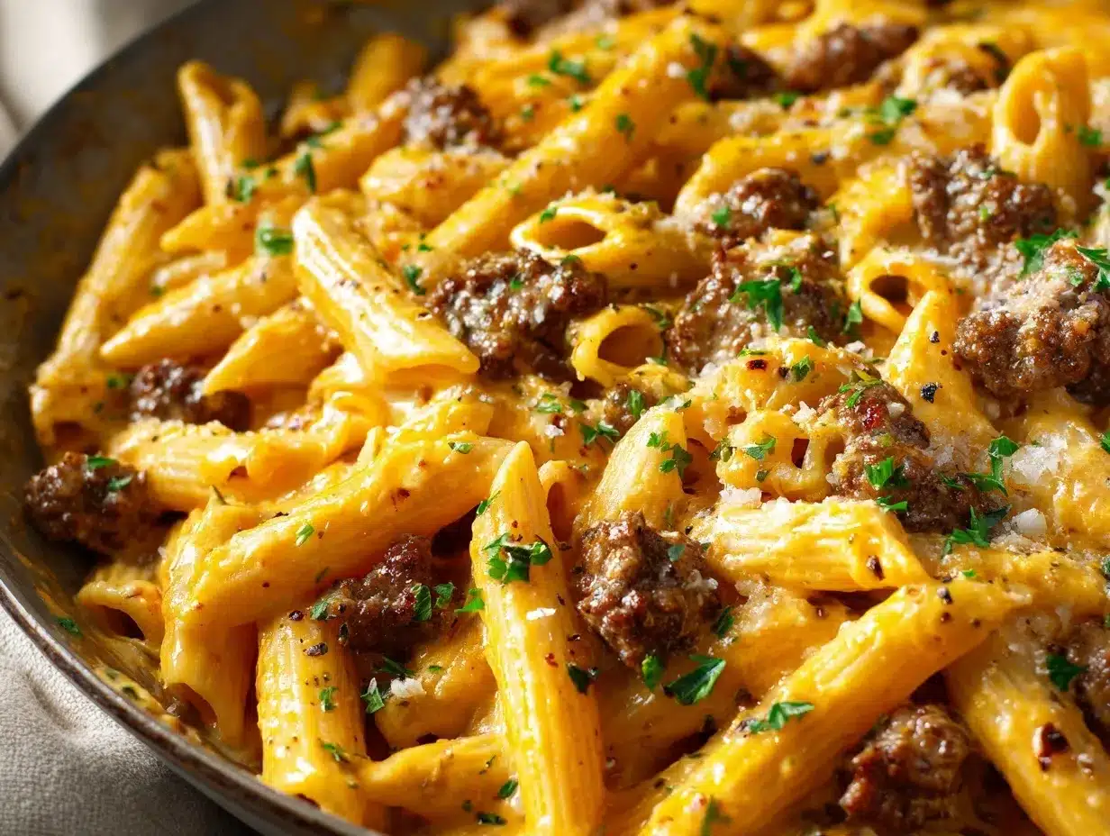 creamy beef pasta preparation steps