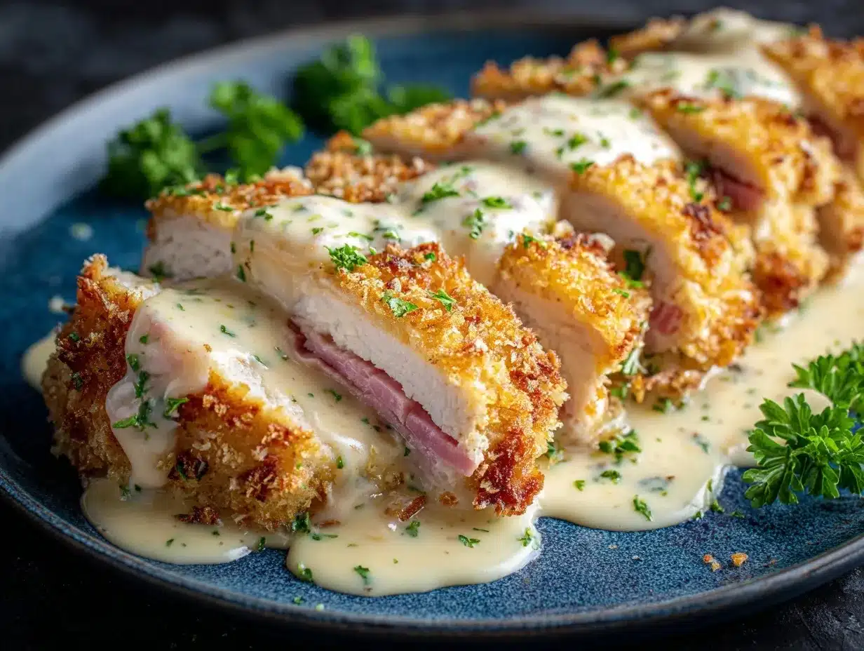 creamy chicken cordon bleu preparation steps