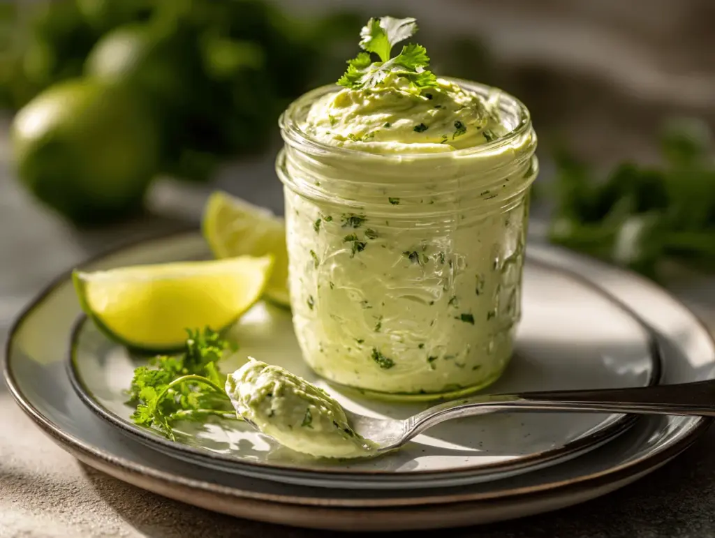 creamy cilantro garlic sauce - featured image