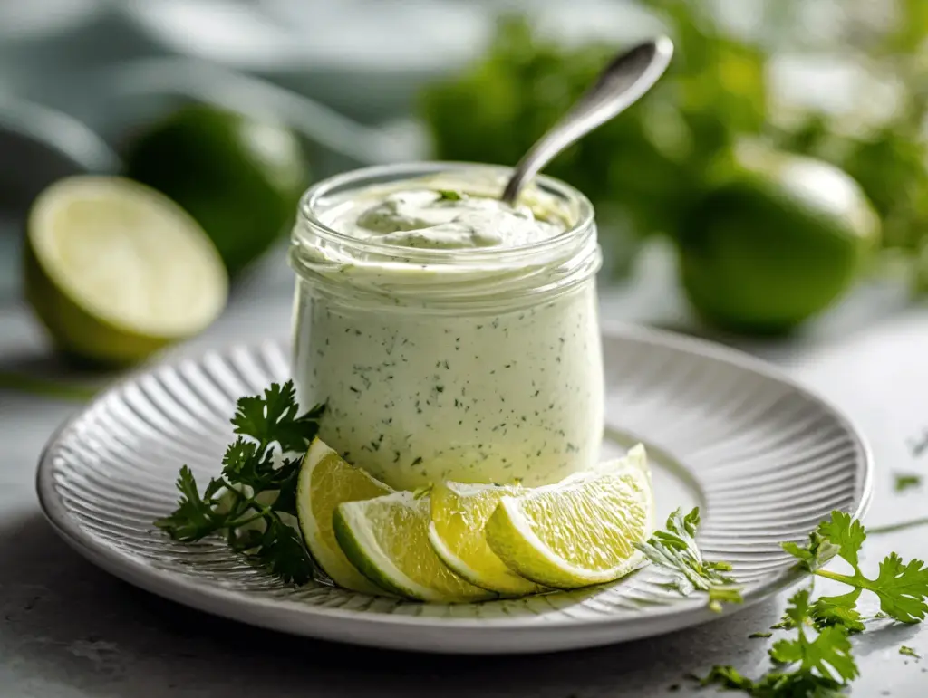 creamy cilantro lime ranch dip - featured image