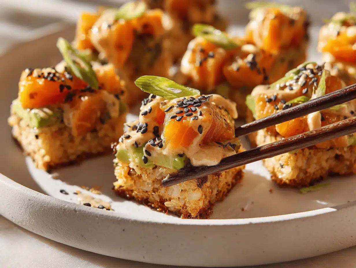 crispy salmon rice bites preparation steps
