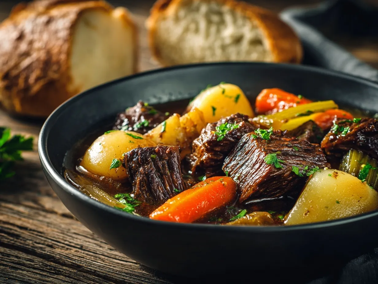 crock pot beef stew preparation steps