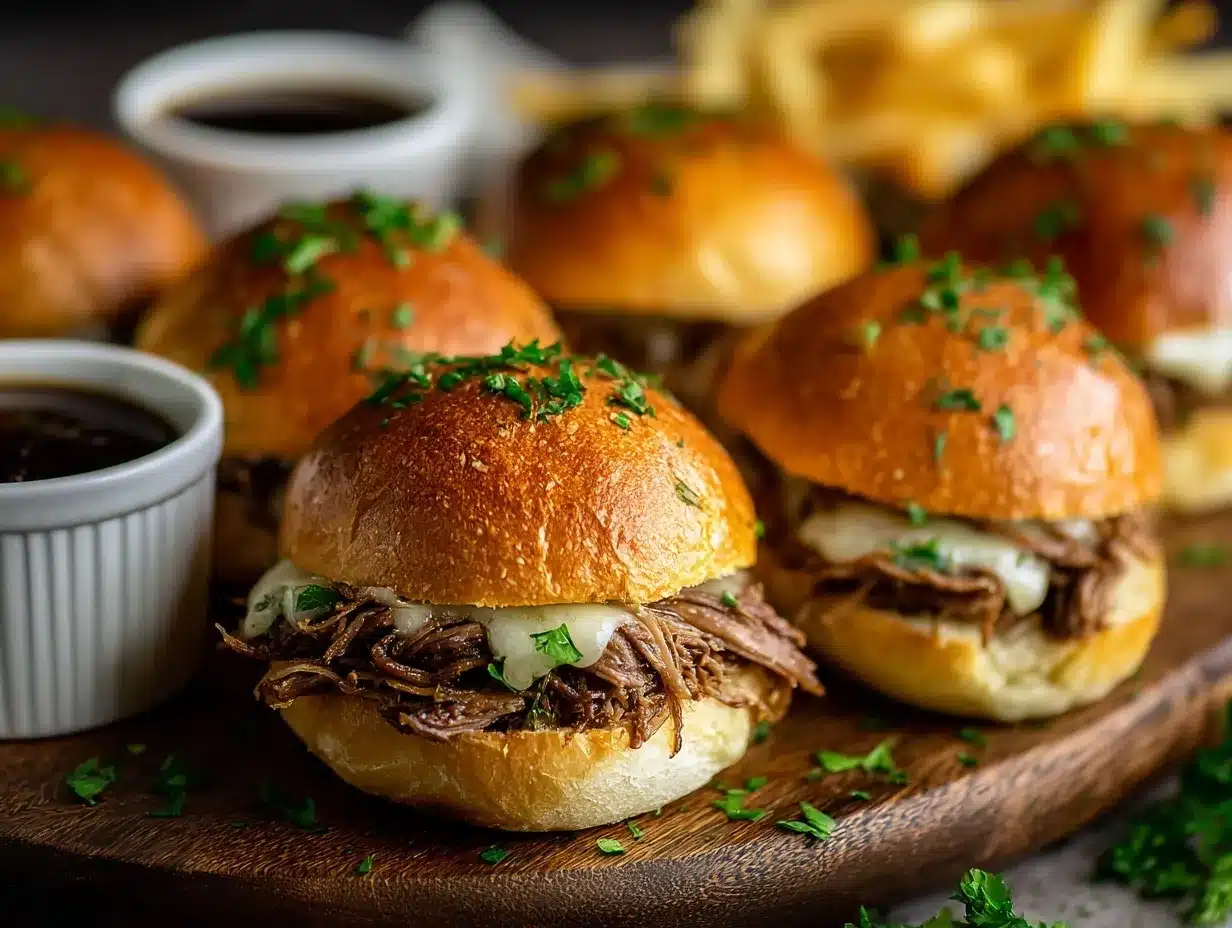 crock pot French dip sandwiches preparation steps