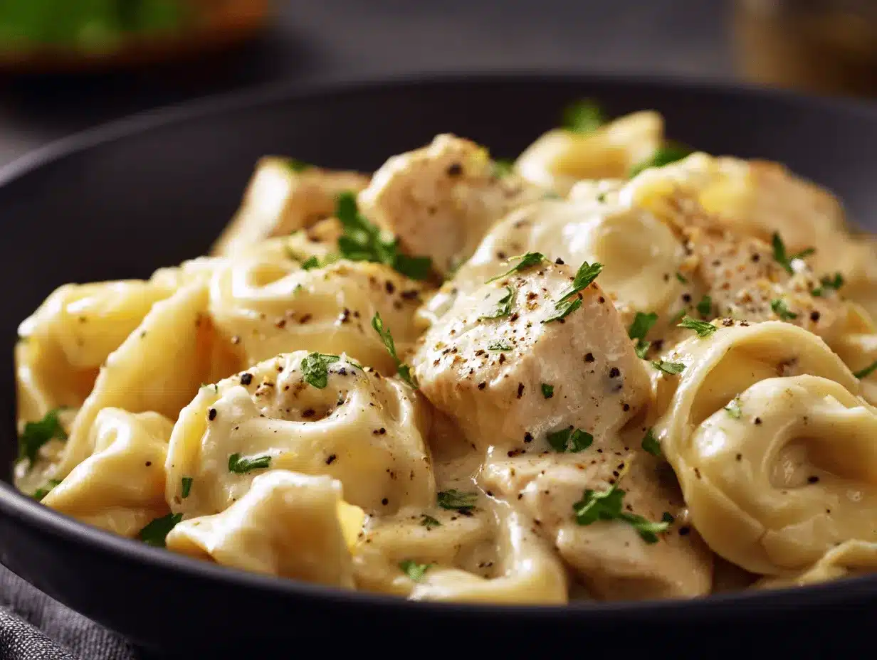 crockpot chicken alfredo tortellini preparation steps