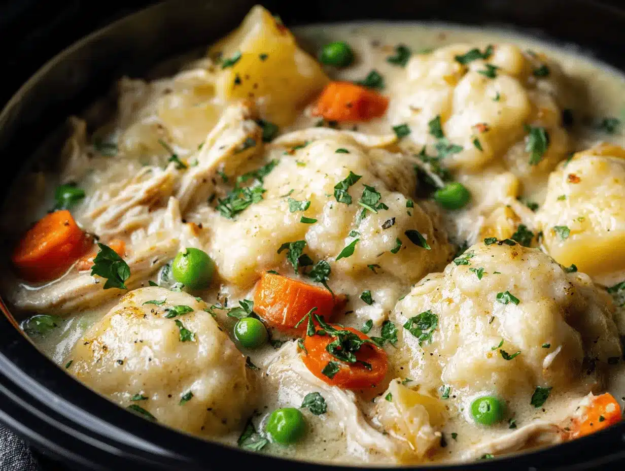 crockpot chicken and dumplings preparation steps