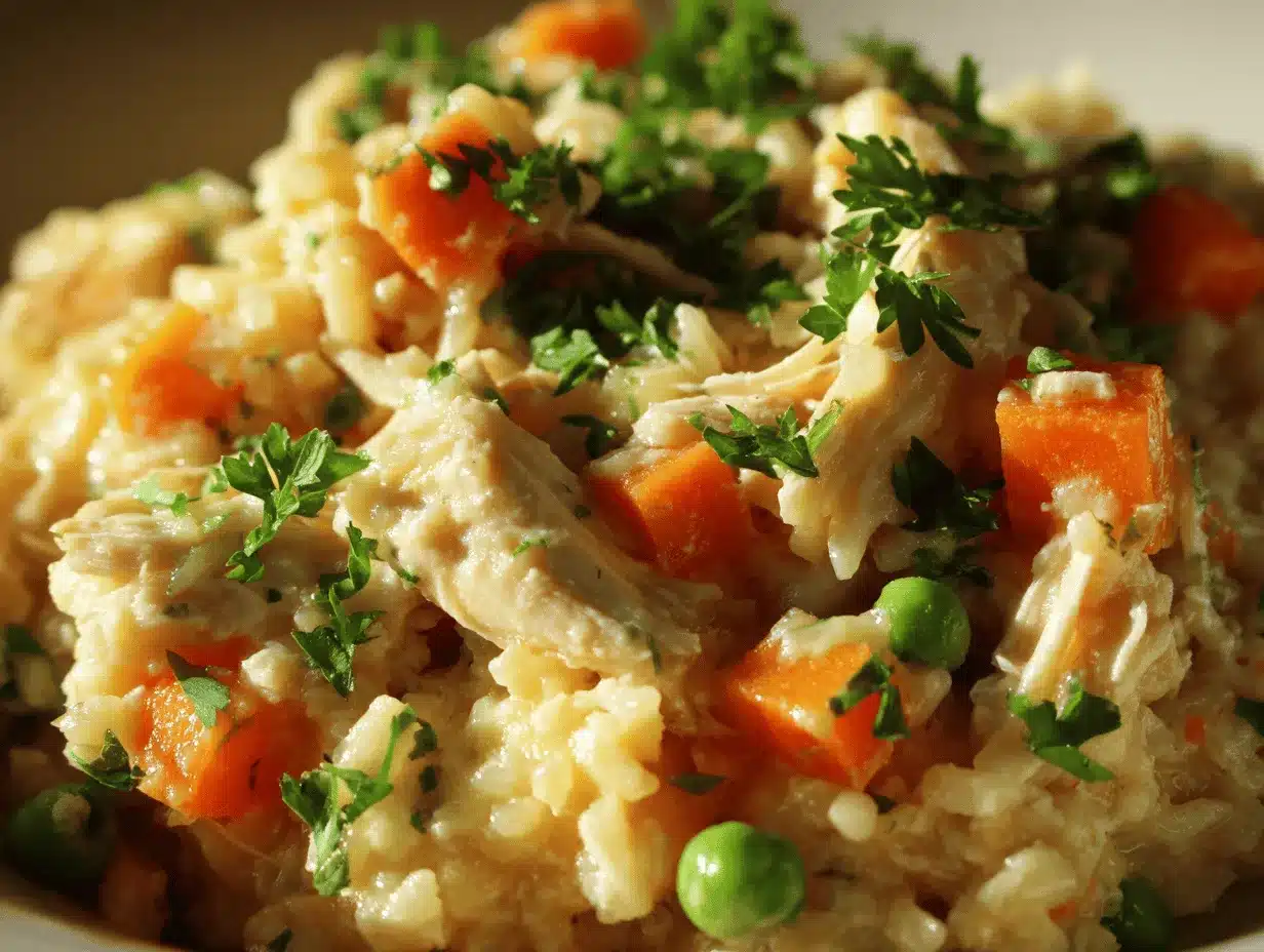 crockpot chicken and rice preparation steps