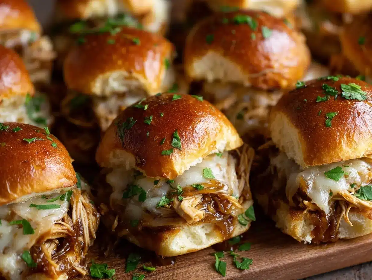 Crockpot French Onion Chicken Sliders preparation steps