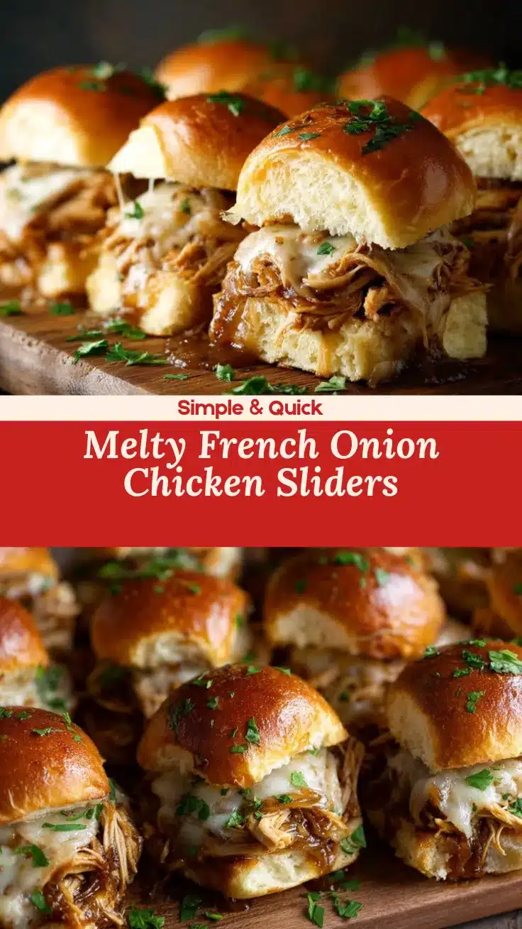 Crockpot French Onion Chicken Sliders recipe