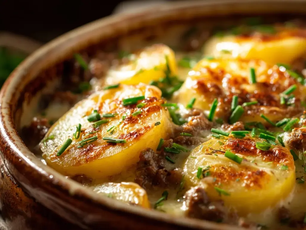 crockpot hamburger potato casserole - featured image