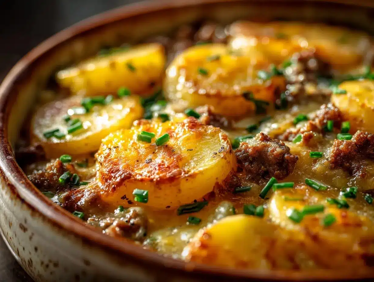 crockpot hamburger potato casserole preparation steps