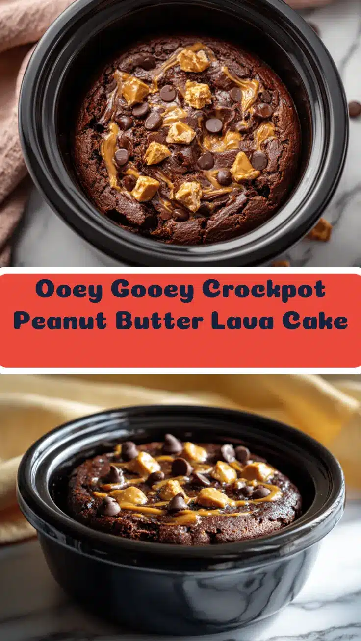 Crockpot Peanut Butter Chocolate Lava Cake recipe