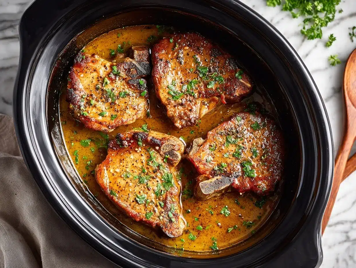 crockpot pork chops recipe preparation steps