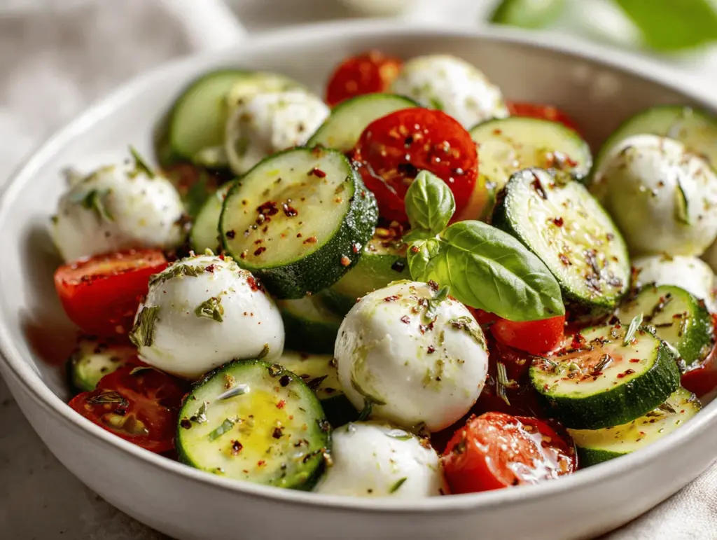 cucumber Caprese salad - featured image