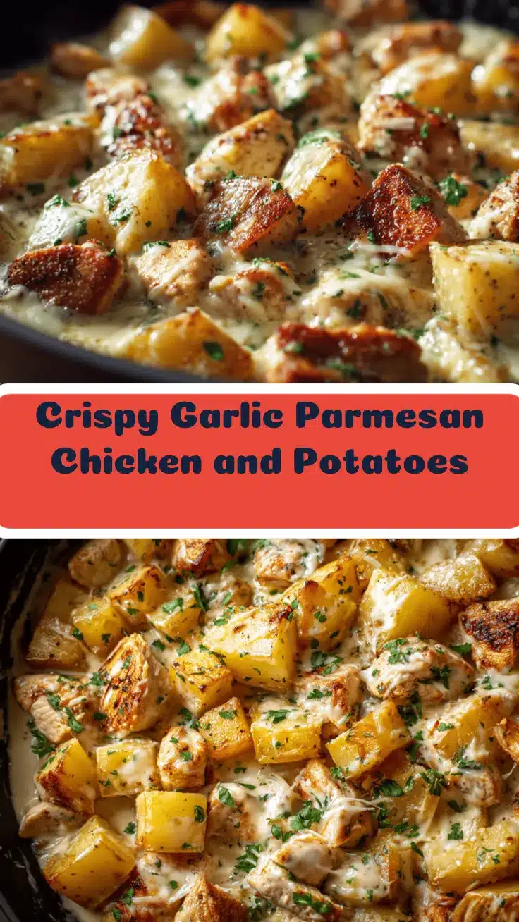 garlic parmesan chicken and potatoes skillet recipe