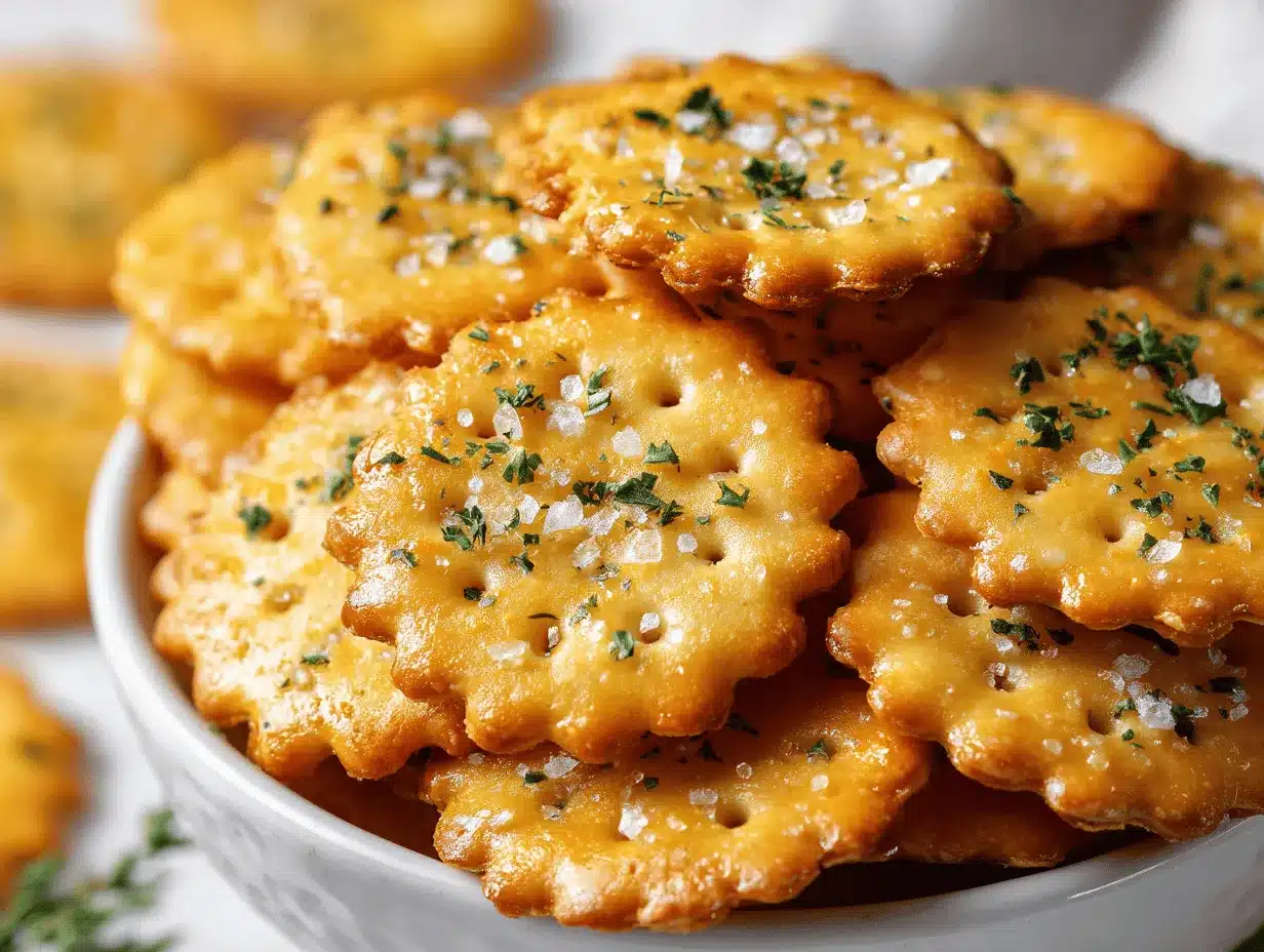 Garlic Ritz Snacks preparation steps