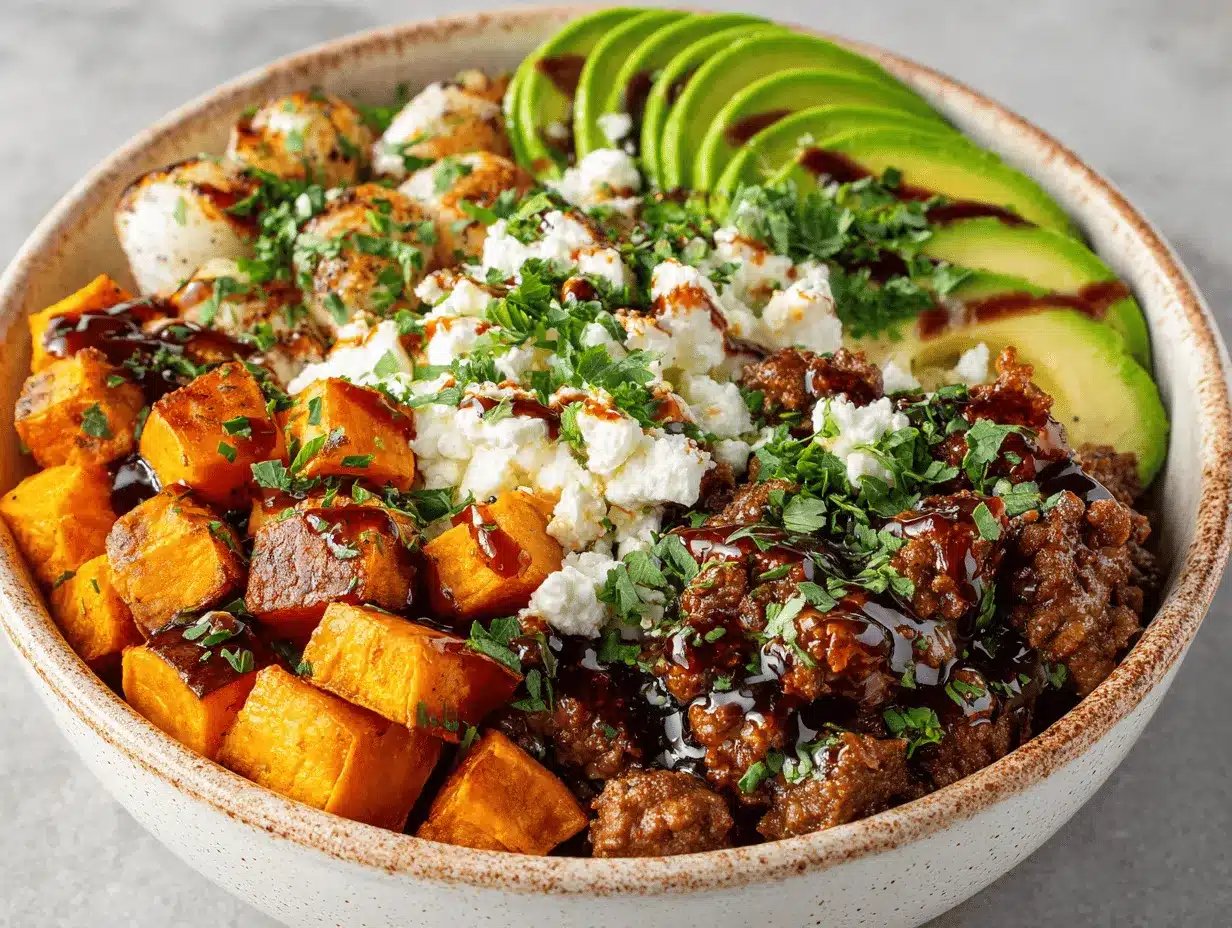 ground beef hot honey bowl preparation steps
