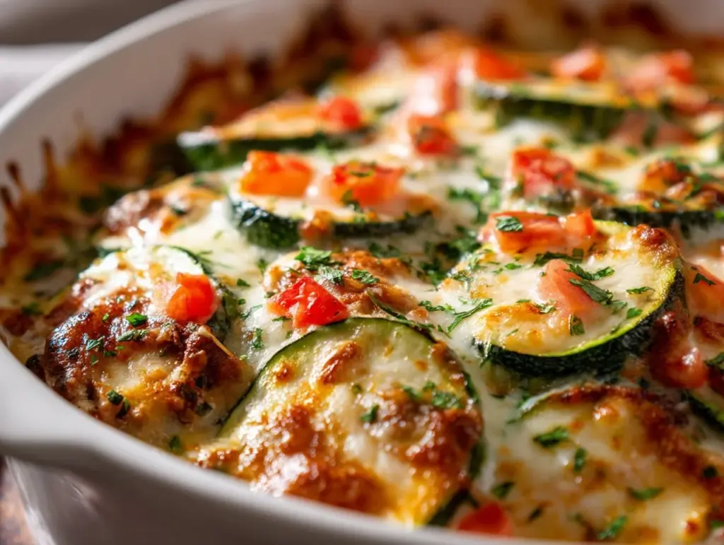 ground turkey zucchini casserole - featured image