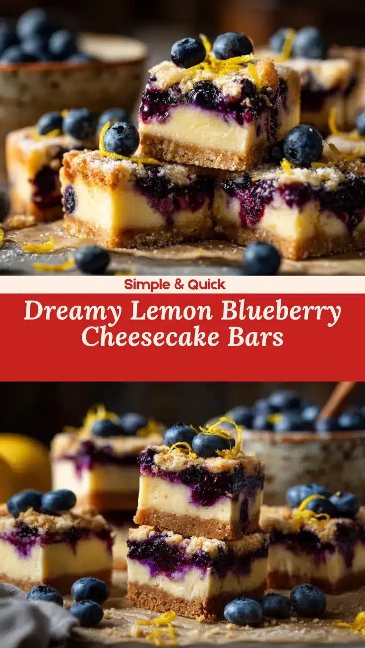 lemon cheesecake blueberry pie bars recipe