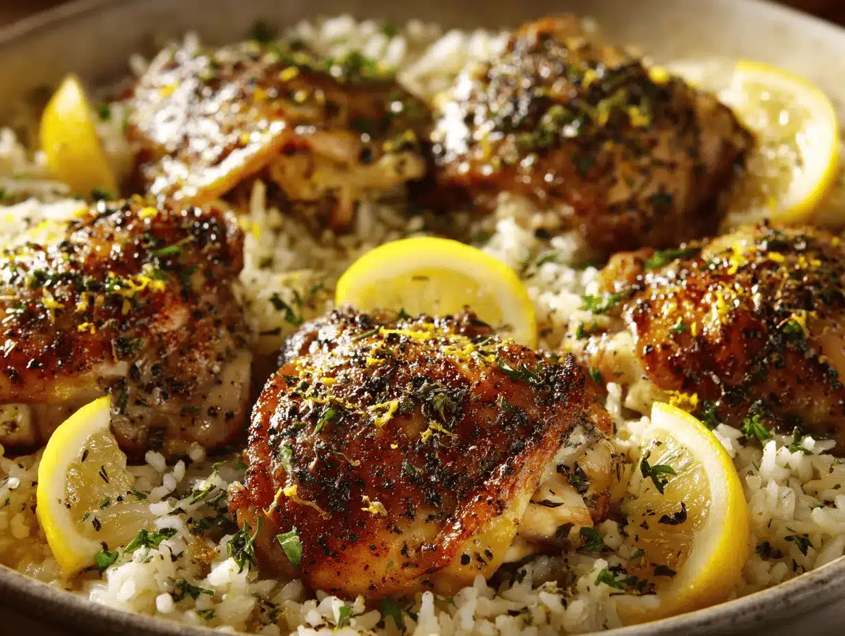 lemon herb chicken and rice crockpot recipe preparation steps