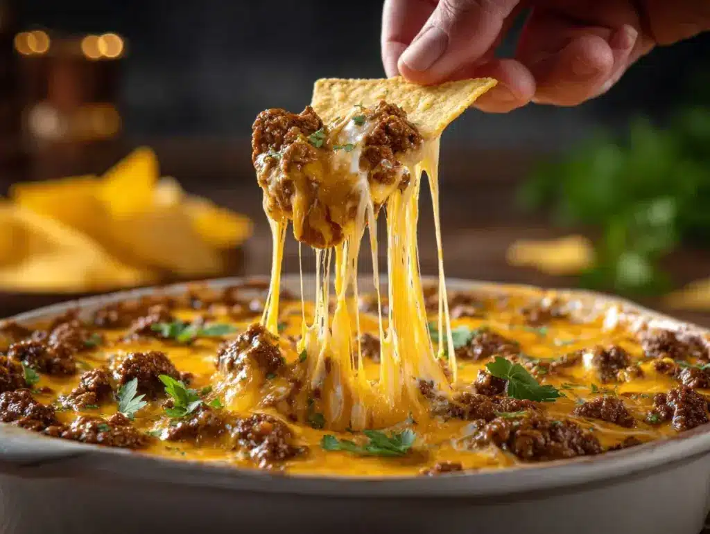 loaded taco cheese dip - featured image