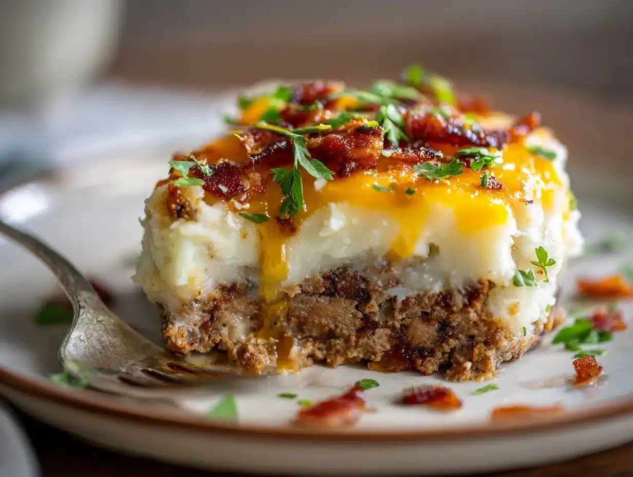 meatloaf with mashed potatoes and cheese preparation steps