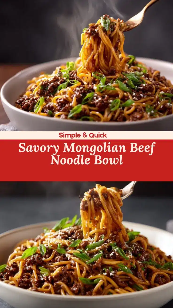 Mongolian ground beef noodles recipe
