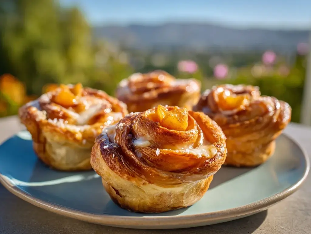 peach pie cruffins - featured image