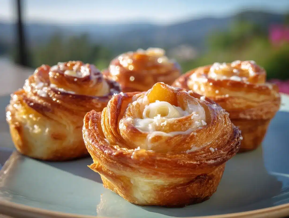 peach pie cruffins preparation steps